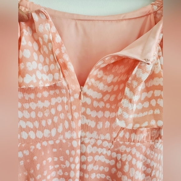 BCBG PARIS Off the Shoulder Sandy Dot Flowy Maxi dress Coral pink Size … - Picture 8 of 16